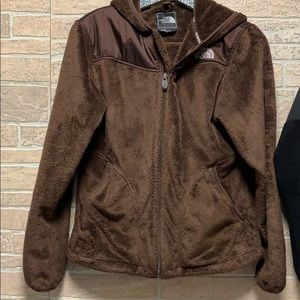 Brown Northface with hood in a medium